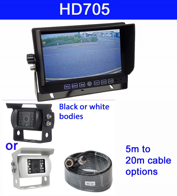 7 inch heavy duty reversing system with CCD reversing camera